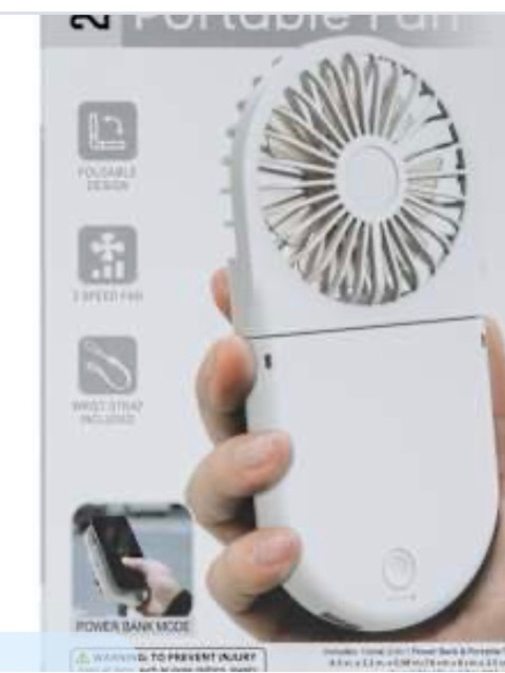 Handheld Portable Mini Fan - White